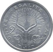 2 Francs, Djibouti, 1977-1999 reverse image