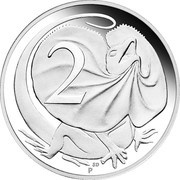 1 Dollar - Elizabeth II 4th Portrait - 50th Anniversary of 2 Cents coin, Australia, 2016 reverse image