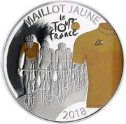 50 Francs Tour de France Cycling Yellow Jersey, Djibouti, 2018 reverse image