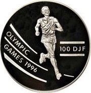 100 Francs Olympic Games reverse image