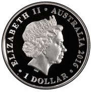 1 Dollar - Elizabeth II 4th Portrait - 90th Birthday - Silver Coin obverse image