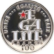 100 Francs Anniversary of Independence, Djibouti, 2002 reverse image