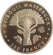 250 Francs Antelope, Djibouti, 2016-2019 reverse image