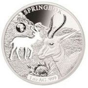 250 Francs Springbok reverse image