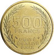 500 Francs, Djibouti, 1989-2010 reverse image