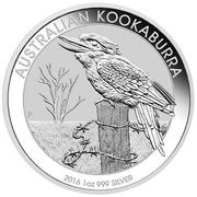 1 Dollar - Elizabeth II 4th Portrait - Australian Kookaburra, Australia, 2016 reverse image