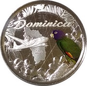 2 Dollars - Elizabeth II Sisserou Parrot; Colourised reverse image
