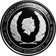 2 Dollars - Elizabeth II Mountain Chicken; Colourised obverse image