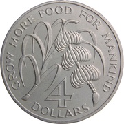 4 Dollars - Elizabeth II FAO reverse image