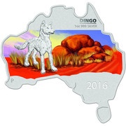 1 Dollar - Elizabeth II 4th Portrait - Dingo, Australia, 2016 reverse image