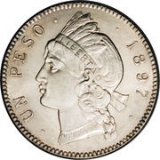 1 Peso reverse image