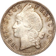 5 Francos reverse image