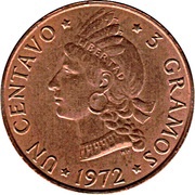 1 Centavo, Dominican Republic, 1968-1975 reverse image