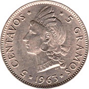 5 Centavos Restoration of the Republic reverse image