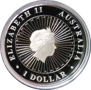 1 Dollar - Elizabeth II 4th Portrait - Opal Lunar Monkey obverse image