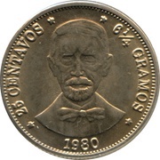 25 Centavos, Dominican Republic, 1978-1981 reverse image