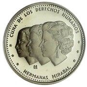 25 Centavos Mirabal Sisters, Dominican Republic, 1983-1987 reverse image
