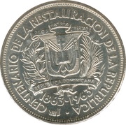 ½ Peso Restoration of the Republic obverse image