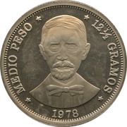 ½ Peso, Dominican Republic, 1978-1981 reverse image