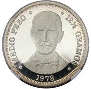 ½ Peso, Dominican Republic, 1978-1981 reverse image