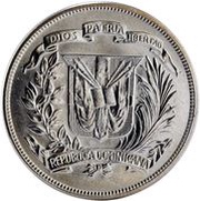 1 Peso Annivesary of The Trujillo Era obverse image