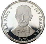 1 Peso, Dominican Republic, 1978-1981 reverse image
