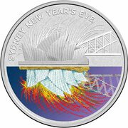 1 Dollar - Elizabeth II 4th Portrait - Sydney New Year's Eve, Australia, 2016 reverse image