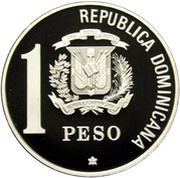 1 Peso Santa Maria, Pinta and Niña; Silver obverse image