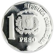 1 Peso Sailship Landing; Silver obverse image
