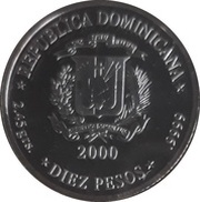10 Pesos Higuey Sanctuary obverse image