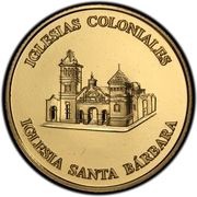 10 Pesos Santa Barbara church, Dominican Republic, 2000 reverse image