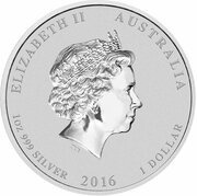 1 Dollar - Elizabeth II 4th Portrait - Year of the Monkey - Monkey King obverse image