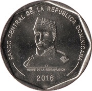 25 Pesos, Dominican Republic, 2005-2017 reverse image