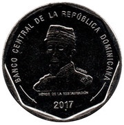 25 Pesos Dominicanos, Dominican Republic, 2017-2022 reverse image