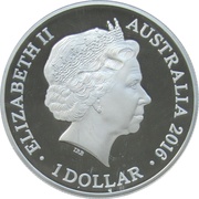 1 Dollar - Elizabeth II 4th Portrait - Year of the Monkey - Large Silver Proof obverse image