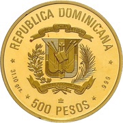 500 Pesos Christopher Columbus obverse image