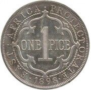 1 Pice - Victoria East Africa Protectorate - Pattern reverse image