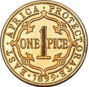 1 Pice - Victoria East Africa Protectorate - Pattern reverse image