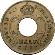 ½ Cent - Edward VII obverse image