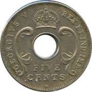 5 Cents - King George V obverse image