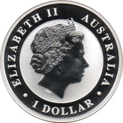 1 Dollar - Elizabeth II 4th Portrait - Australian Wedge-Tailed Eagle obverse image