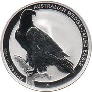 1 Dollar - Elizabeth II 4th Portrait - Australian Wedge-Tailed Eagle, Australia, 2016-2017 reverse image