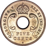 5 Cents - George V obverse image