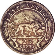 25 Cents - George V reverse image