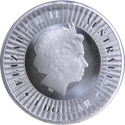 1 Dollar - Elizabeth II 4th Portrait - Australian Kangaroo - Bullion Coin obverse image