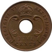 5 Cents - George VI obverse image