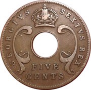 5 Cents - George VI obverse image