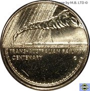 1 Dollar - Elizabeth II 4th Portrait - Trans-Australian Railway, Australia, 2017 reverse image