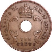 10 Cents - George VI obverse image