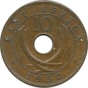 10 Cents - George VI, East Africa, 1949-1952 reverse image